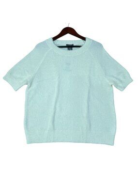 NWT Matty M Women's XL Ivory Short Sleeve  Sweater Knit Pullover C1006